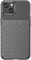 Just in Case TPU Grip Case hoesje voor iPhone 14 - zwart