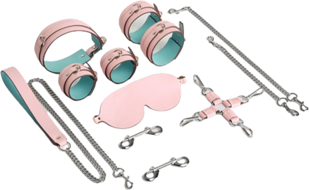 Goedkoopste BDSM - Bondage set - Extreme - Sex Toys voor Koppels 8-delig - blauw & roze