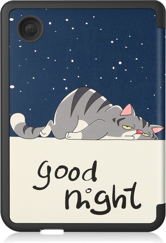 Hoesje Geschikt voor Kobo Clara 2E Hoes Book Case - Hoes Geschikt voor Kobo Clara 2E Hoesje Book Cover - Kat van Hoesje  — afbeelding 4