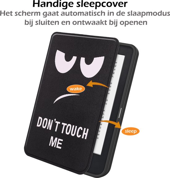 Hoesje Geschikt voor Kobo Clara 2E Hoes Book Case - Hoes Geschikt voor Kobo Clara 2E Hoesje Book Cover - Don't Touch Me van Hoesje  — afbeelding 3