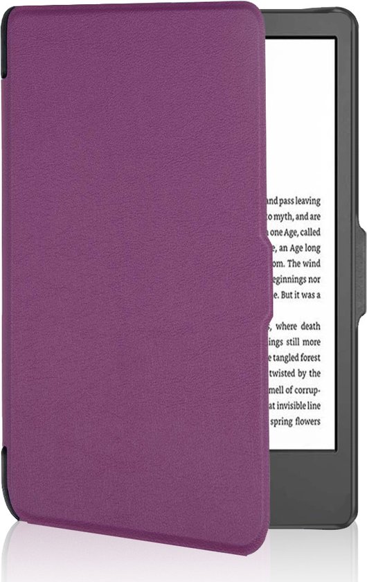 Lunso - Geschikt voor Kobo Clara 2E hoes (6 inch) - sleep cover - Paars van Lunso — afbeelding 3
