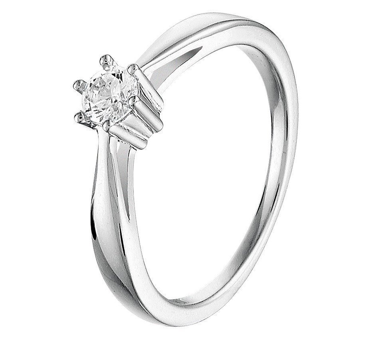 Zilver Gerhodineerde Ring zirkonia 1326642 19.00 mm (60)