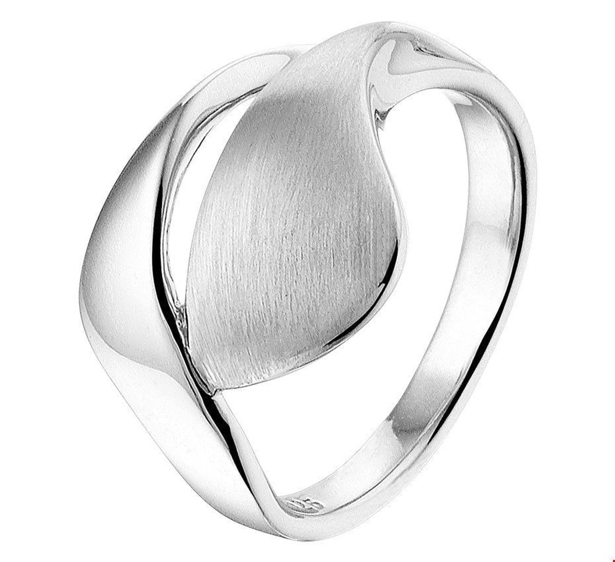 Zilver Gerhodineerde Ring poli/mat 1328417 17.75 mm (56)