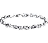 The Jewelry Collection Armband 6,5 mm 20 cm - Zilver Gerhodineerd