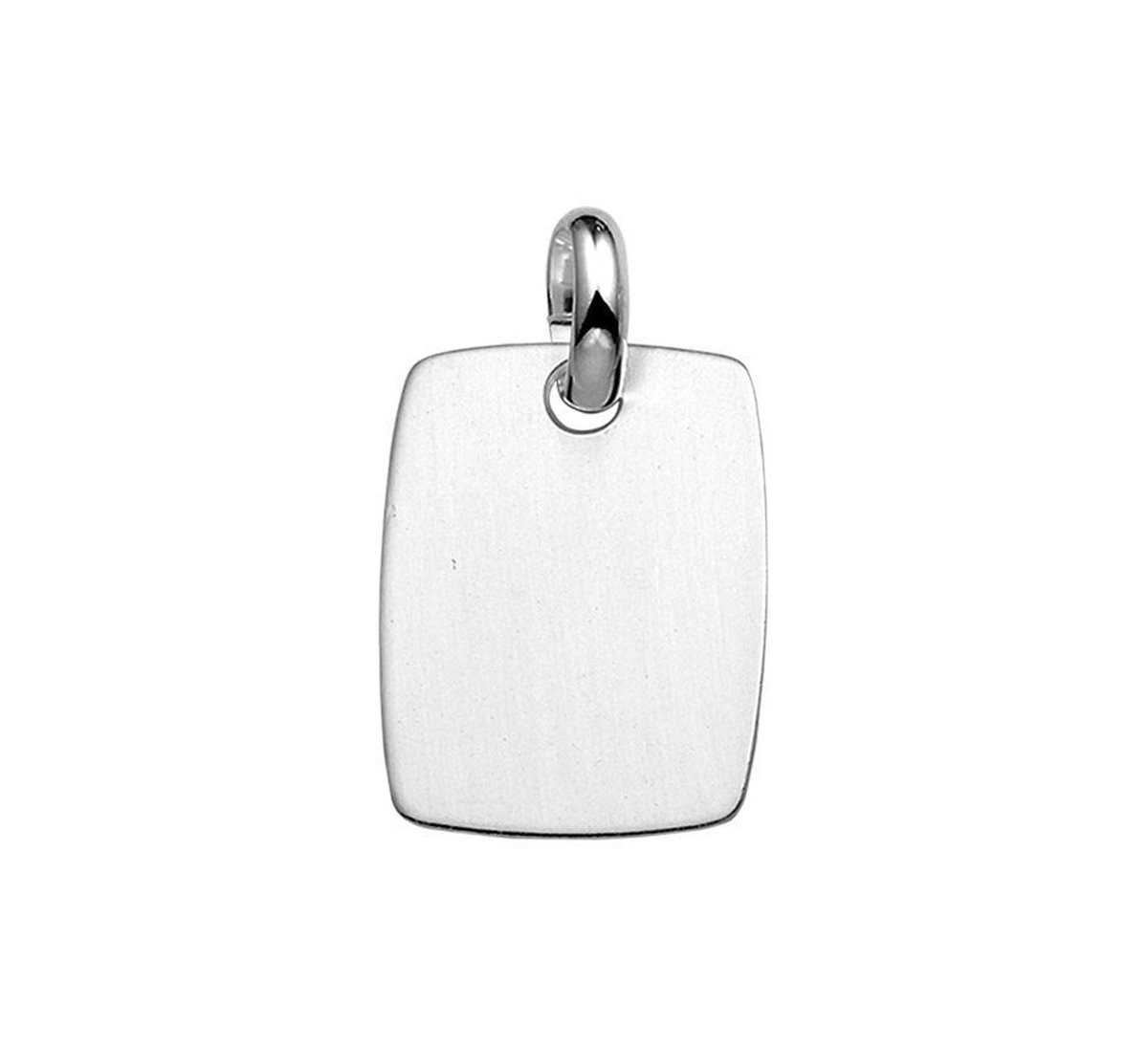 Zilver Gerhodineerde Graveerhanger poli/mat 1329803