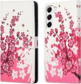 Hoesje Portemonnee Book Case Blossom Print Geschikt voor Samsung Galaxy S23