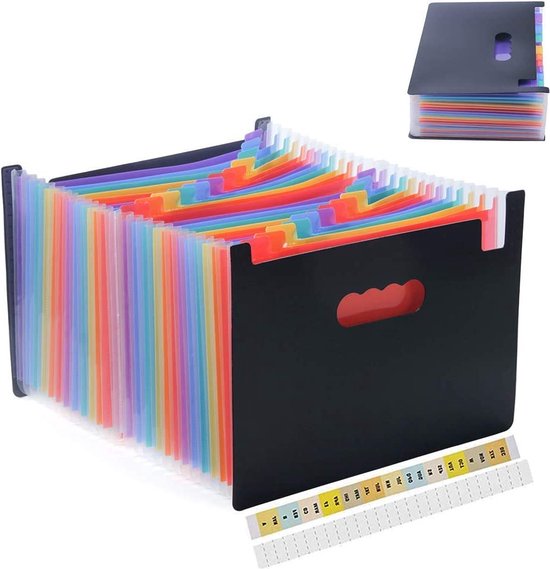 Document Folder A4 Expanding File 24 Compartments File Folder Sorting
