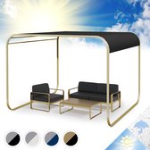 Blumfeldt Pergola, Metalen Paviljoen Met Polyester Schuifdak En Zijkanten, Luifel Met Frame, Vrijstaande Luifel, Zonwering Voor Tuin En Terras, Waterdicht En Stabiel Prieel