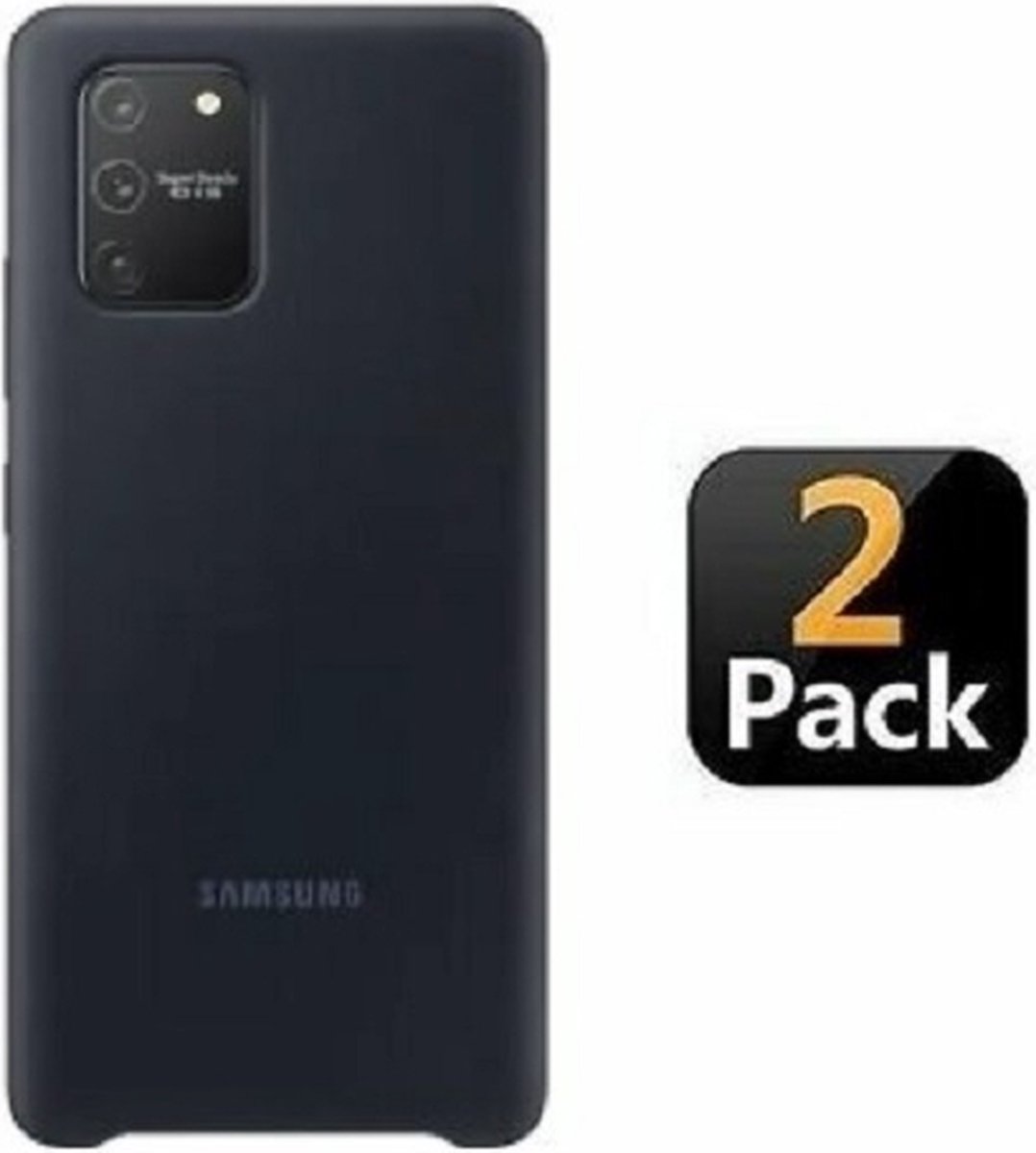Samsung Galaxy S10 Lite Hoesje Siliconen TPU Zwart 2x