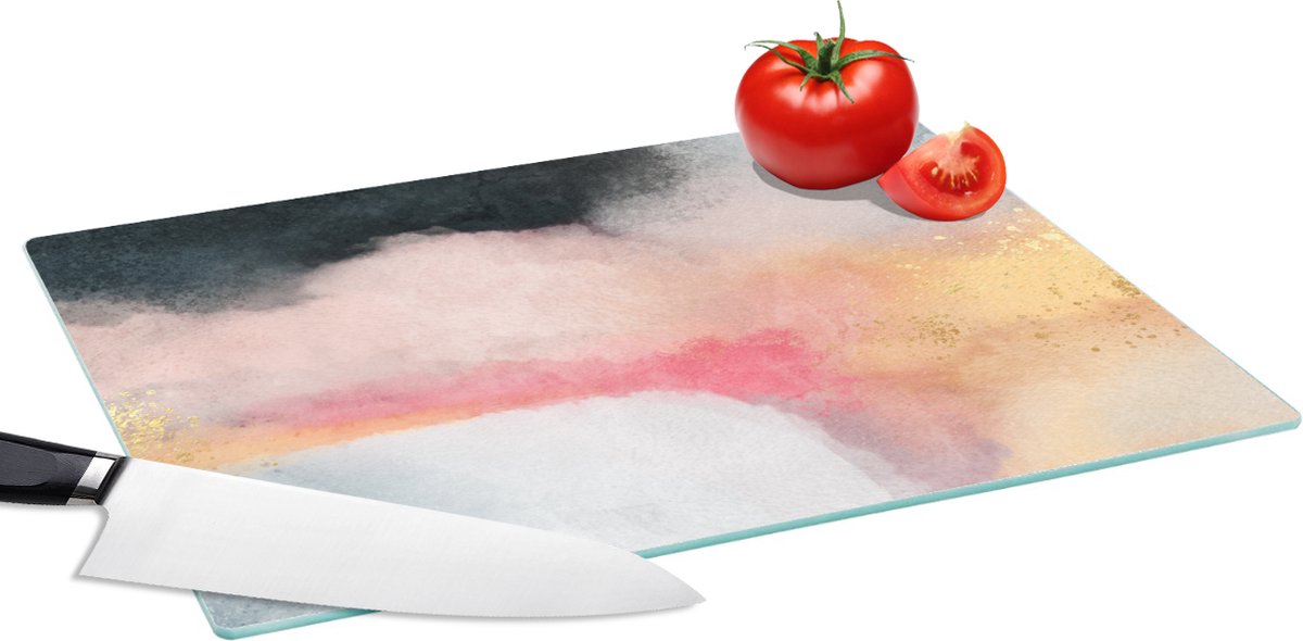 Glazen Snijplank - 39x28 - Verf - Abstract - Design - Snijplanken Glas