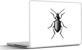 Sticker pour ordinateur portable - 10,1 pouces - Scarabée - Animaux - Vintage - Zwart et blanc - 25x18cm - Autocollants pour ordinateur portable - Skin pour ordinateur portable - Housse