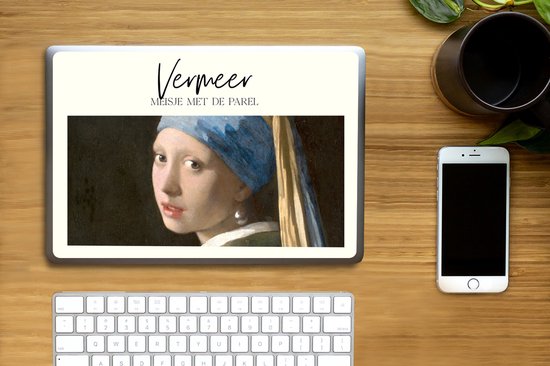 Sticker pour ordinateur portable - 12,3 pouces - Art - La Jeune Fille à la perle - Vermeer - 30x22cm - Autocollants pour ordinateur portable - Skin pour ordinateur portable - Housse