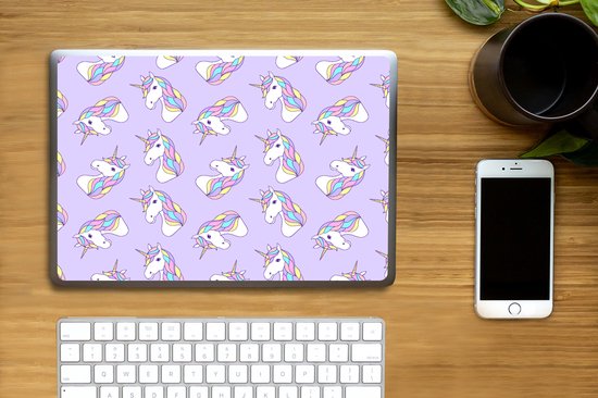 Sticker pour ordinateur portable - 13,3 pouces - Licorne - Pastel - Motifs - 31x22,5cm - Autocollants pour ordinateur portable - Skin pour ordinateur portable - Housse