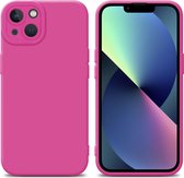Coque pour iPhone 14 en FLUID HOTPINK - Coque de protection en silicone TPU souple