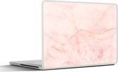 Laptop sticker - 17.3 inch - Marmer - Roze - Lijn - 40x30cm - Laptopstickers - Laptop skin - Cover