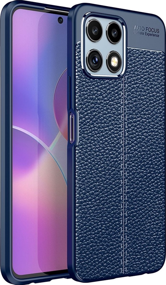 Mobigear Hoesje geschikt voor HONOR X8 Telefoonhoesje Flexibel TPU | Mobigear Luxury Backcover | X8 Case | Back Cover - Blauw