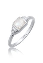 Elli PREMIUM Dames Ring Elli PREMIUM Ring Dames Kwadraat Vintage met Maansteen in 925 sterling zilver Verguld