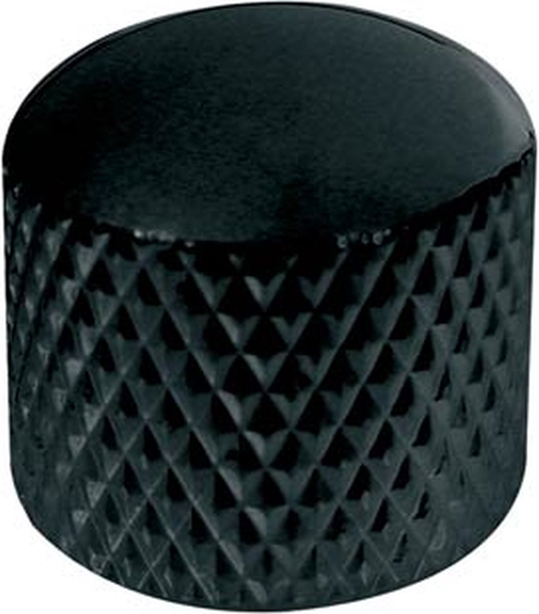 dome knob, metal, diam 19,0mmx19,0mm, push on, shaft size 6,0mm, black