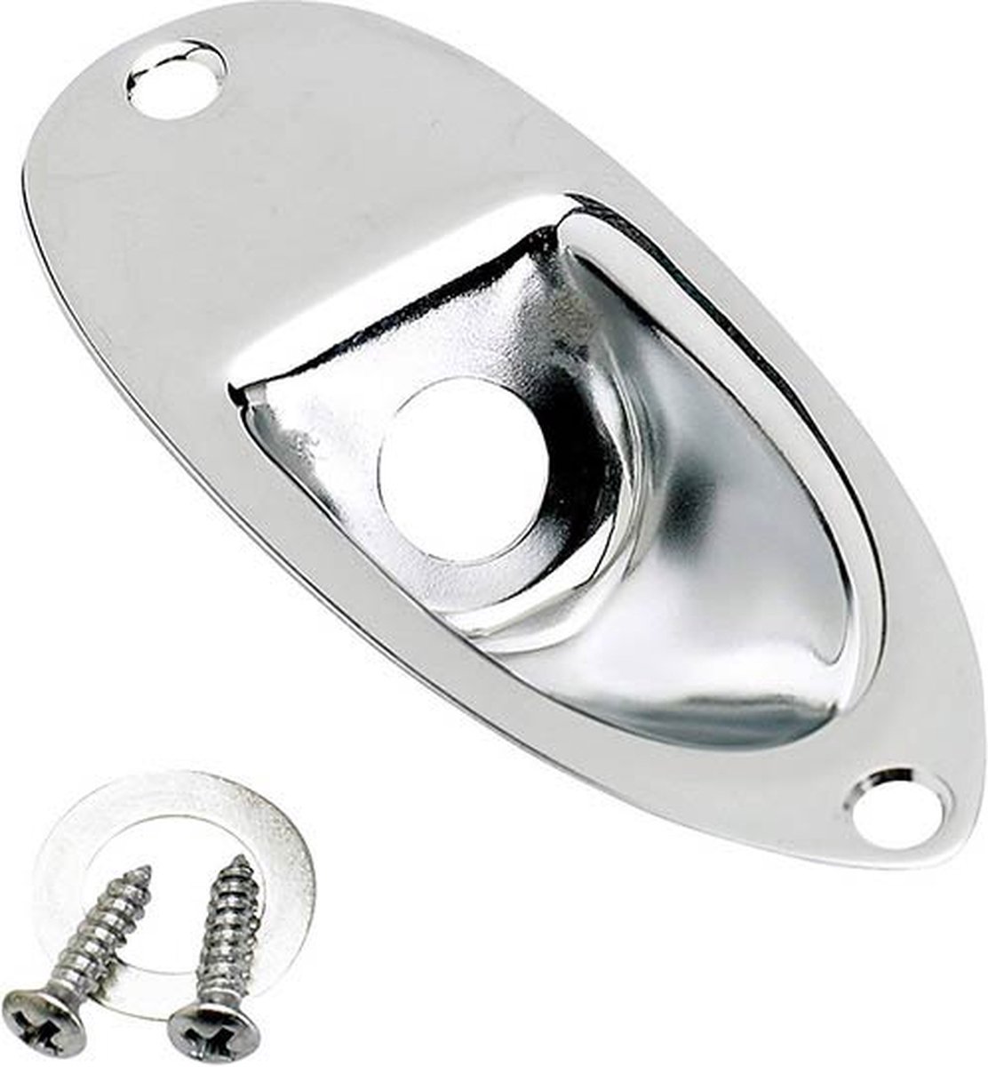 Stratocaster recessed jack ferrule plate Fender 0033023049 chroom