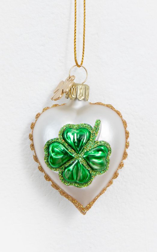 SissyBoy Kerst ornament hart met klavertje vier