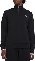 Fred Perry - Half Zip Sweatshirt - Zwarte Trui-XL