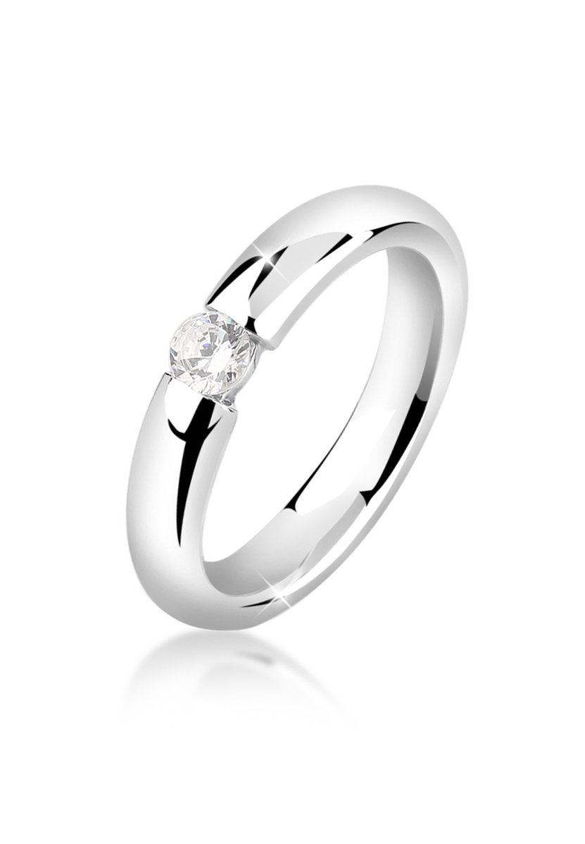 Nenalina Dames Ring Dames Verlovingsring Elegant met Zirkonia kristallen in 925 Sterling Zilver