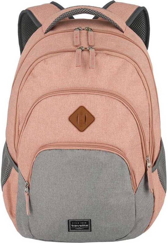 Travelite Basics Backpack Melange rose/grey