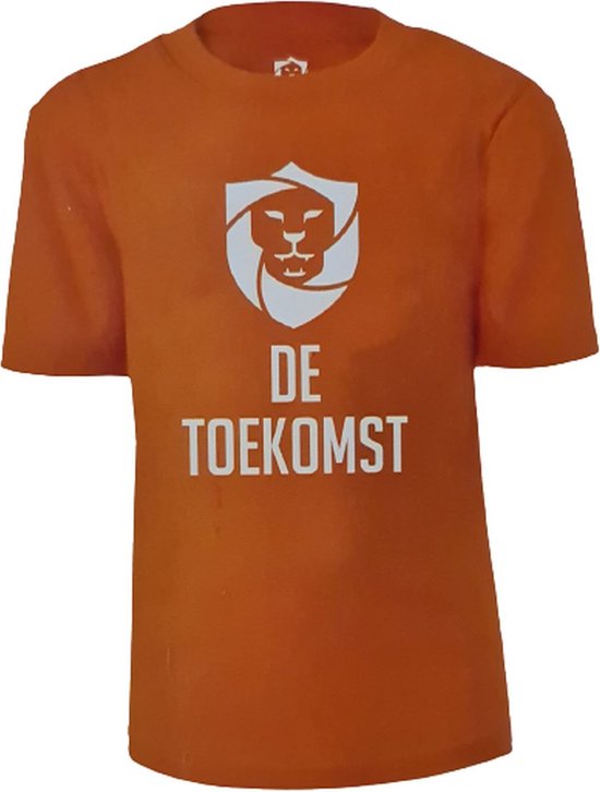 T-shirt enfant Oranje avec texte ''The future'' - Oranje / Wit - Katoen - Taille 110 / 116 - Enfants - Lionnes - Voetbal - Fête - Équipe nationale néerlandaise - Fête du Roi - Holland - Pays- Nederland