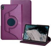 Tablethoes Geschikt voor Nokia T20 - Multi Stand Case - 360 draaibaar - Tablethoesje - Paars - ZT Accessoires