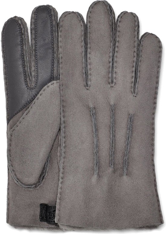 UGG M Contrast Sheepskin Tech Glv Heren Handschoenen - Metaal - Maat M