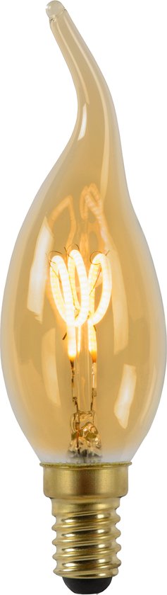 Lucide CT35 - Filament lamp - Ø 3,5 cm - LED Dimb. - E14 - 1x3W 2200K - Amber