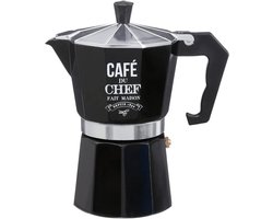 Secret de Gourmet Moka pot/percolator- aluminium - 300 ml - zwart