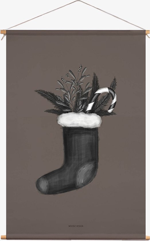 MOODZ design | Textielposter | Kerstsok | Kerst | Kerstmis | Christmas | 60x90 cm