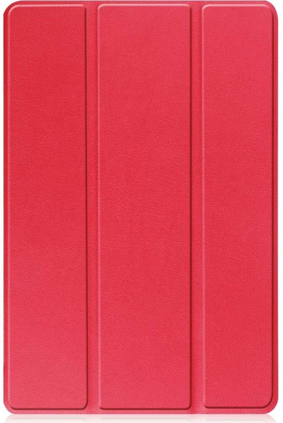 Bookcase hoesje Lenovo Tab M10 (3e génération) - Just in Case - Rouge uni - Similicuir