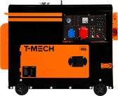 T-Mech Diesel Stroomgenerator Aggregraat Stil - Driefasig - 400V 13pk - Elektrische Start - Draagbaar