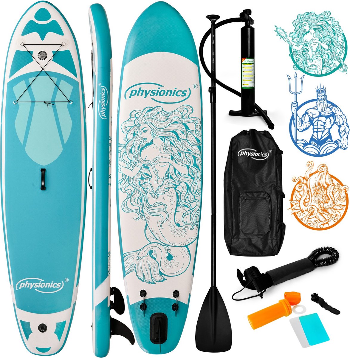 Stand Up Paddle Board – SUP-Board 366cm Nymphe Vert Menthe – Set