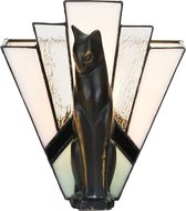 Art Deco Trade - Tiffany lamp/sculptuur Art Deco Kat