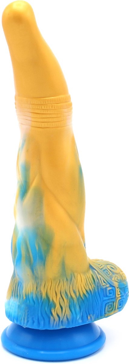 Kiotos Monstar - Dildo Beast 17 - Goud/Blauw/Wit