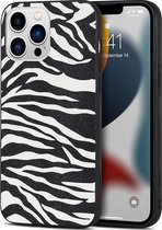 Mobigear Safari Telefoonhoesje geschikt voor Apple iPhone 14 Plus Hoesje Flexibel TPU Backcover - Zebra