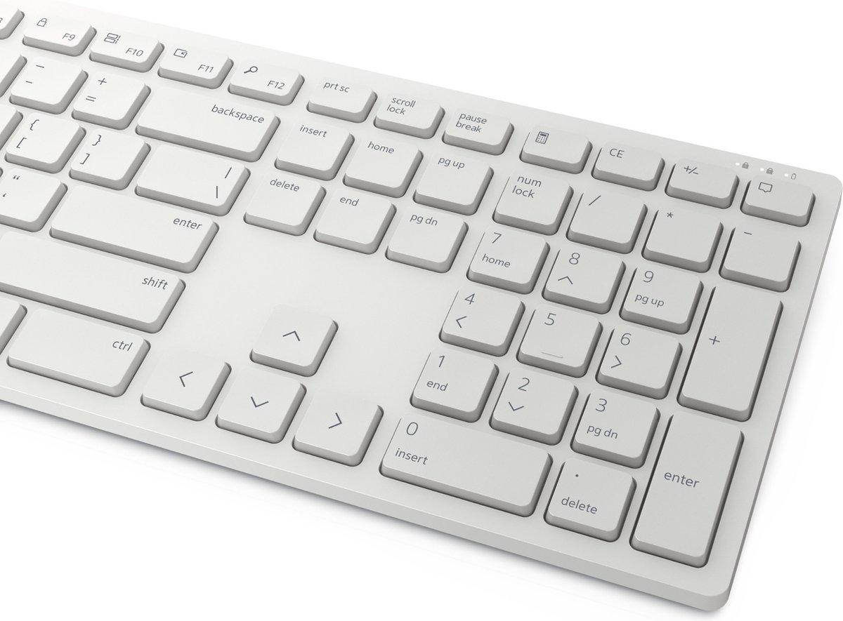 DELL KM5221W-WH toetsenbord Inclusief muis RF Draadloos QZERTY US International Wit