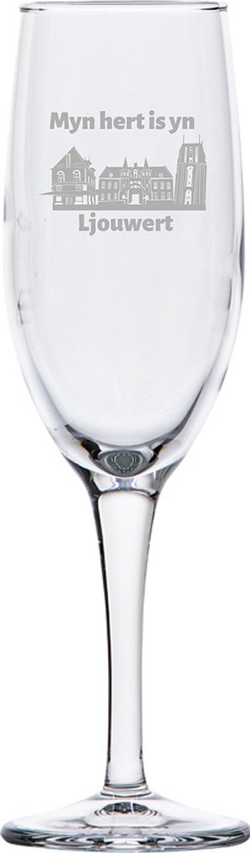 Gegraveerde Champagneglas 16,5cl Ljouwert