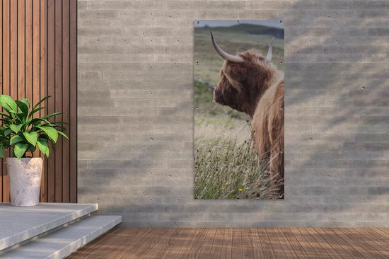 Affiche de clôture Scottish Highlander - Nature - Mer - 100x200 cm - Toile de jardin