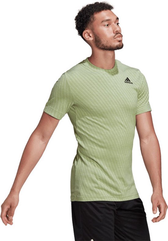 adidas Gameset Freelift Tee - sportshirts - groen - Mannen