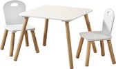 Stevige Kindertafel set met Stoeltjes - 55x55x45 cm