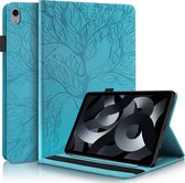 Mobigear Tablethoes geschikt voor Apple iPad 10 (2022) Hoes | Mobigear Tree Bookcase + Stylus Houder - Blauw
