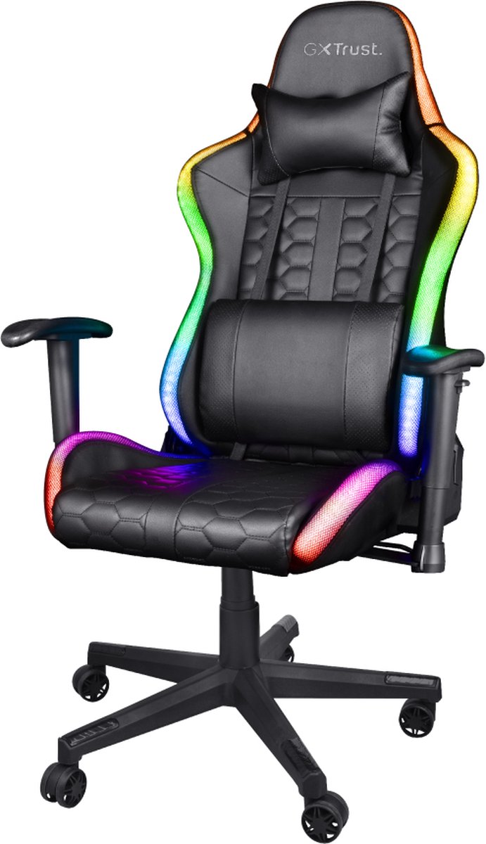 trust gxt 716 rizza rgb led illuminated gaming chair