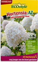 ECOstyle Hortensia-AZ Tuinmest - Organische Meststof - 120 Dagen Voeding - Volle Bloei - Versterkt Plant - Verrijkt bodem - Voor 25 Hortensia's - 800 GR