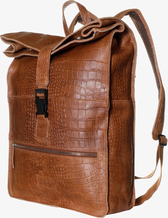 MOZZ BAGS - Croco Gobi Backpack croco camel