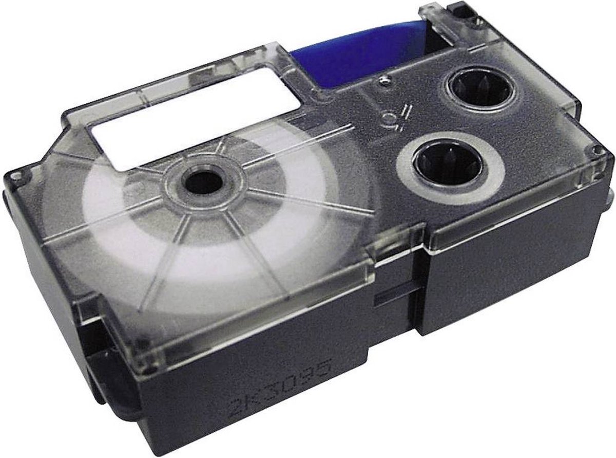 Casio XR-24WE1 Zwart op wit labelprinter-tape