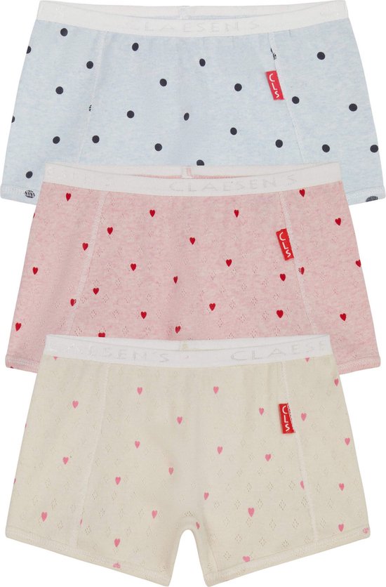 Claesen's - Boxershort 3-Pack Dots/Hearts - Maat: